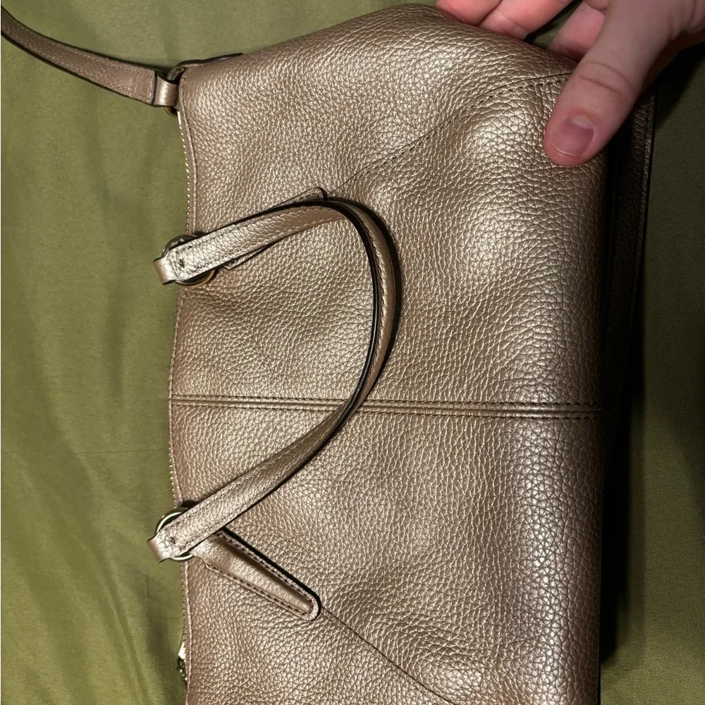 Coach Metallic Gold Crossbody Bag